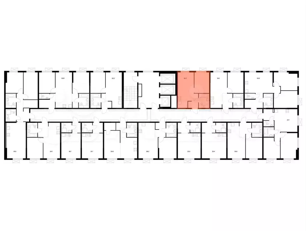 1-к. квартира, 32,2 м, 24/25 эт. - Фото 1