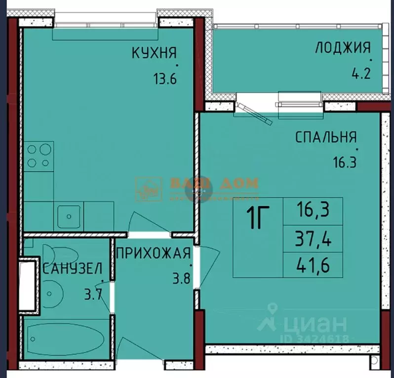 1-к кв. Тульская область, Тула городской округ, с. Осиновая Гора ул. ... - Фото 2