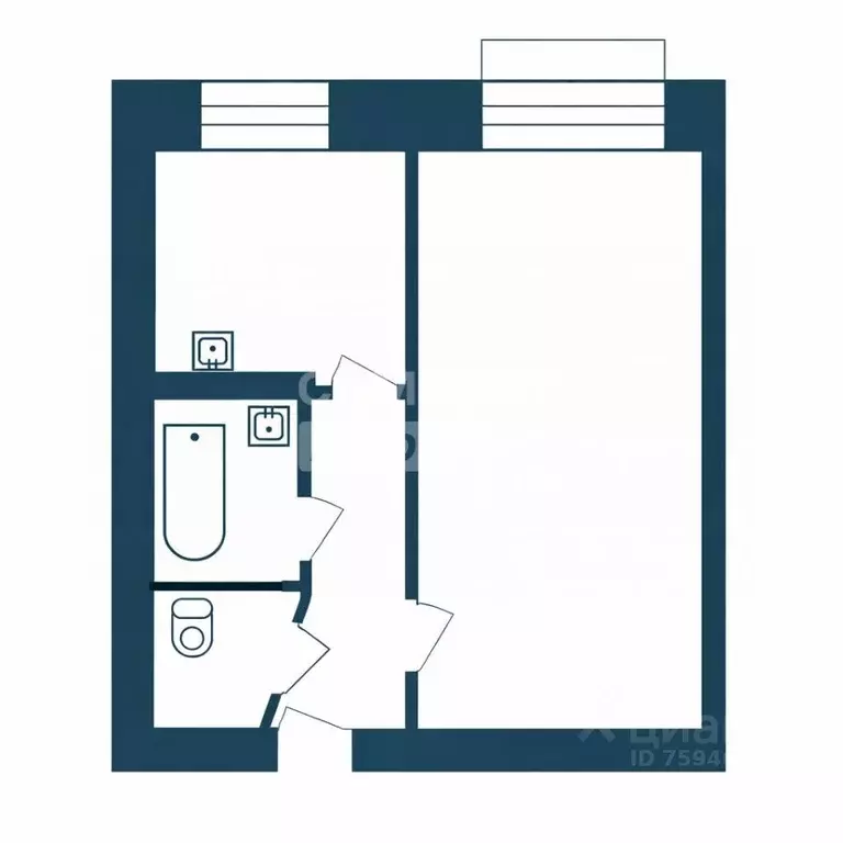 1-к кв. Новосибирская область, Новосибирск Затулинский жилмассив, ул. ... - Фото 2