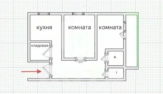 2-к кв. Воронежская область, Воронеж ул. 60-летия ВЛКСМ, 9 (51.0 м) - Фото 1