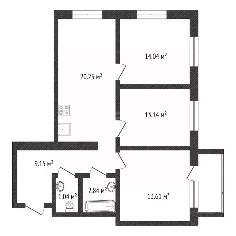 3-к кв. Нижегородская область, Нижний Новгород д. Анкудиновка, ул. ... - Фото 2