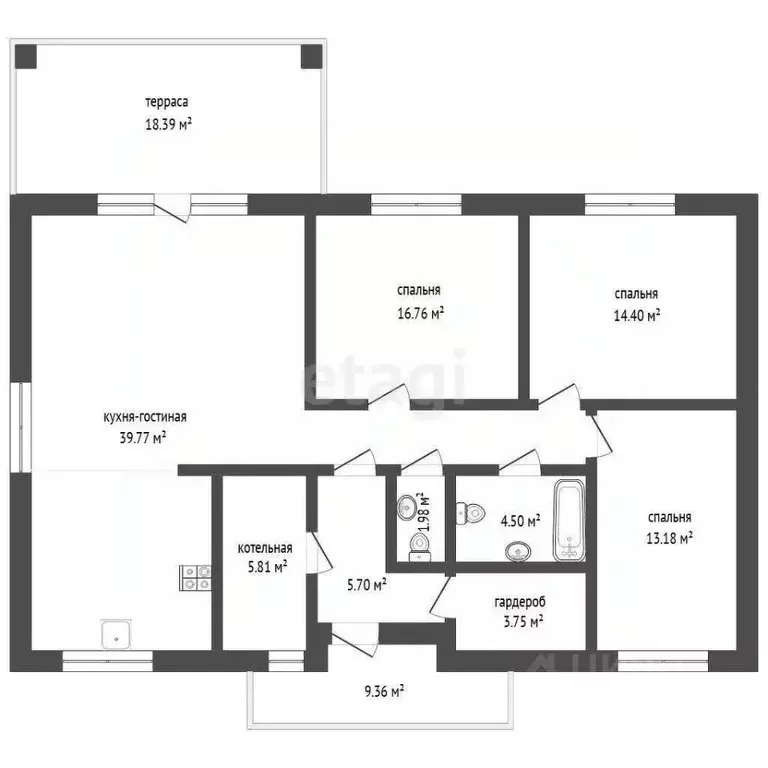 Дом в Тюменская область, Тюмень Меридиан СНТ, ул. 13-я (103 м) - Фото 2