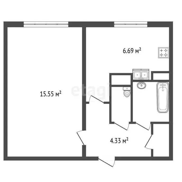 1-комнатная квартира: Санкт-Петербург, проспект Героев, 18 (41.5 м) - Фото 1