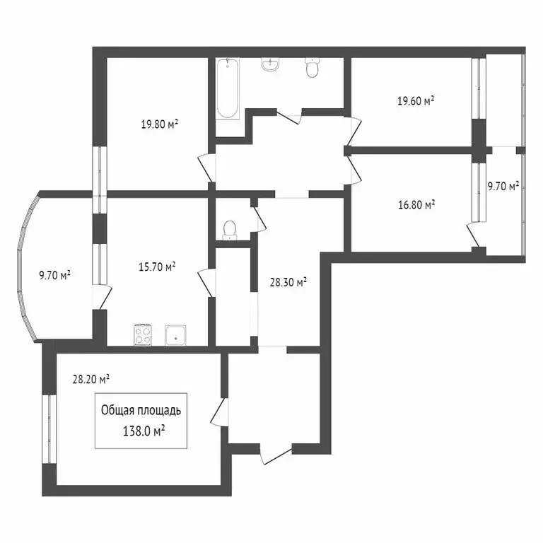 4-комнатная квартира: Томск, улица Вершинина, 24В (152.7 м) - Фото 0
