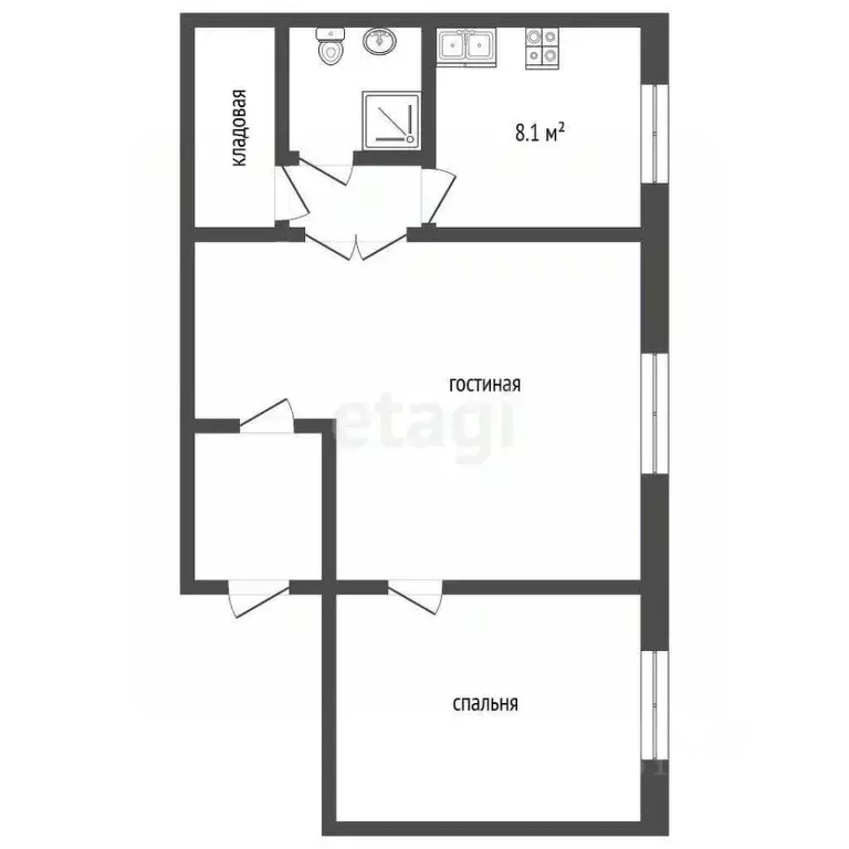 2-к кв. Вологодская область, д. Морино 2 (50.8 м) - Фото 2