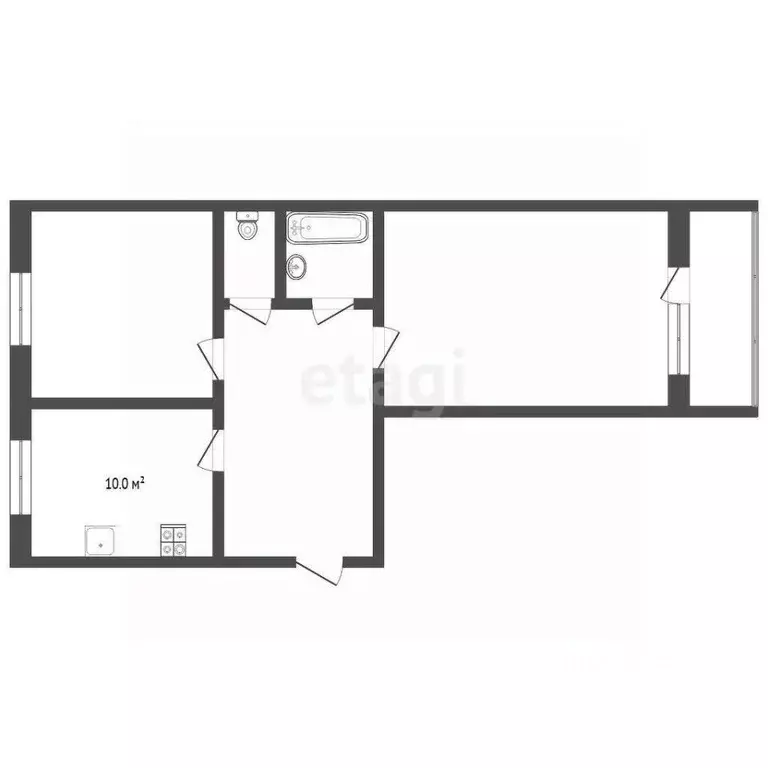 2-к кв. Тюменская область, Тюмень ул. Обдорская, 7 (50.8 м) - Фото 2