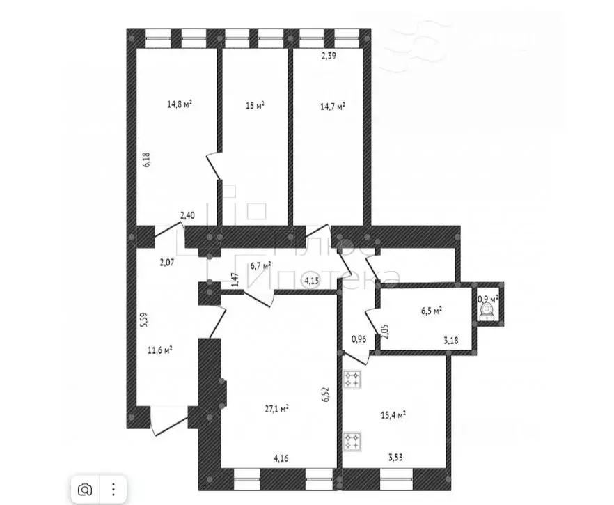 Комната Санкт-Петербург ул. Ломоносова, 14 (29.8 м) - Фото 1