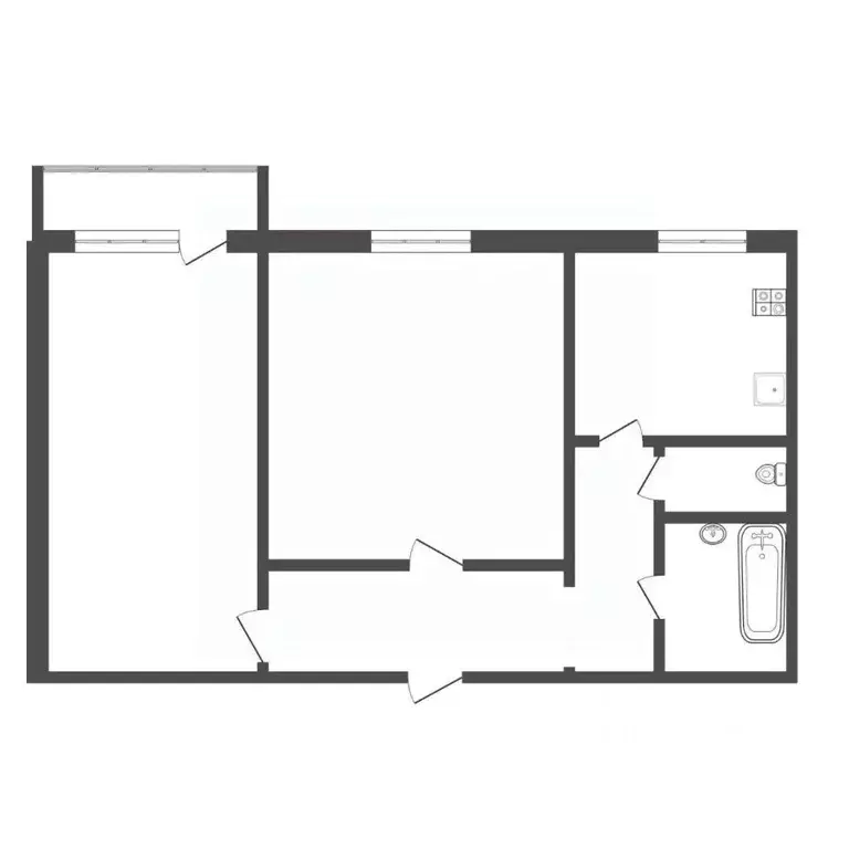 2-к кв. Тульская область, Тула ул. Кауля, 9к3 (51.1 м) - Фото 2