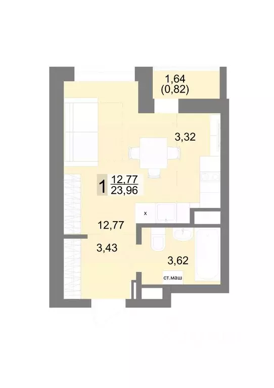 Студия Свердловская область, Екатеринбург ул. Краснофлотцев, 40/2 ... - Фото 1