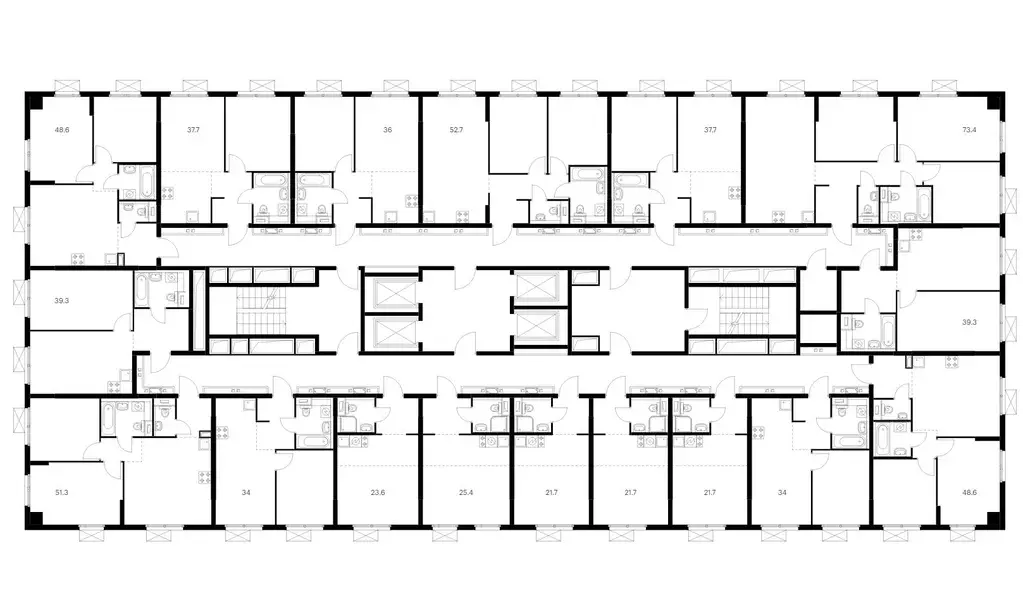 2-к кв. москва римского-корсакова 11 жилой комплекс, 11 (48.6 м) - Фото 1