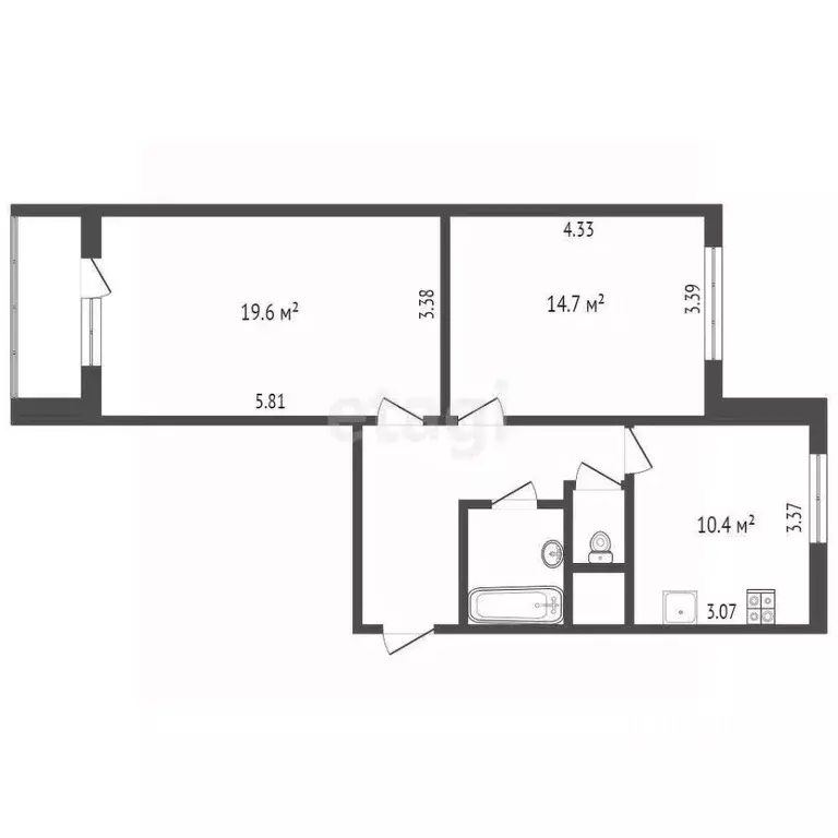 2-к кв. Московская область, Химки ул. Горшина, 2 (58.1 м) - Фото 1