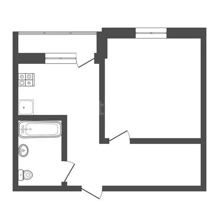 1-комнатная квартира: посёлок 2-й Западный, улица Маяковского, 39 ... - Фото 1