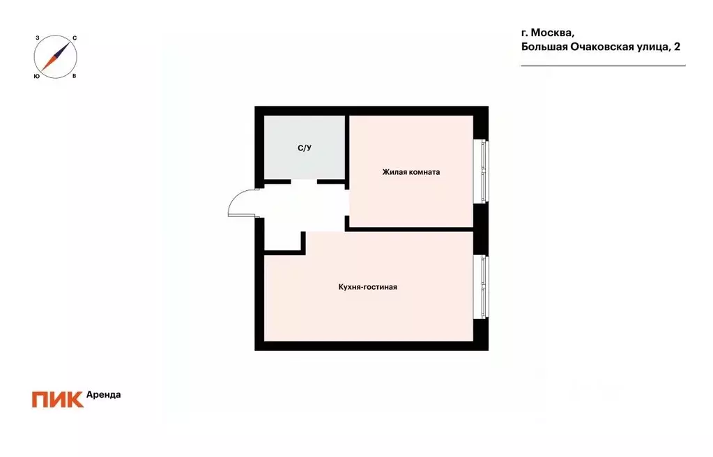 1-к кв. Москва Большая Очаковская ул., 2 (35.4 м) - Фото 1