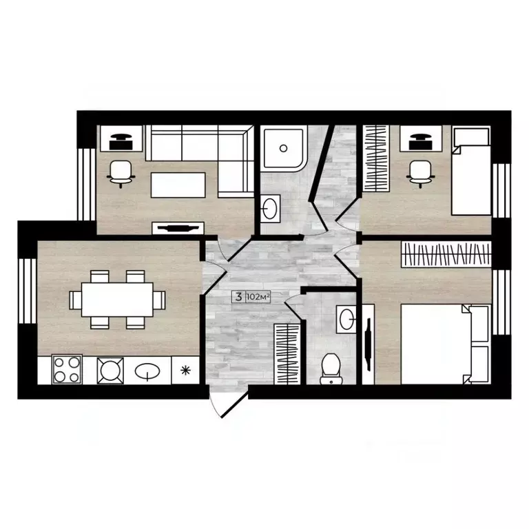 3-к кв. Ярославская область, Ярославль ул. Фурманова, 6 (102.0 м) - Фото 2