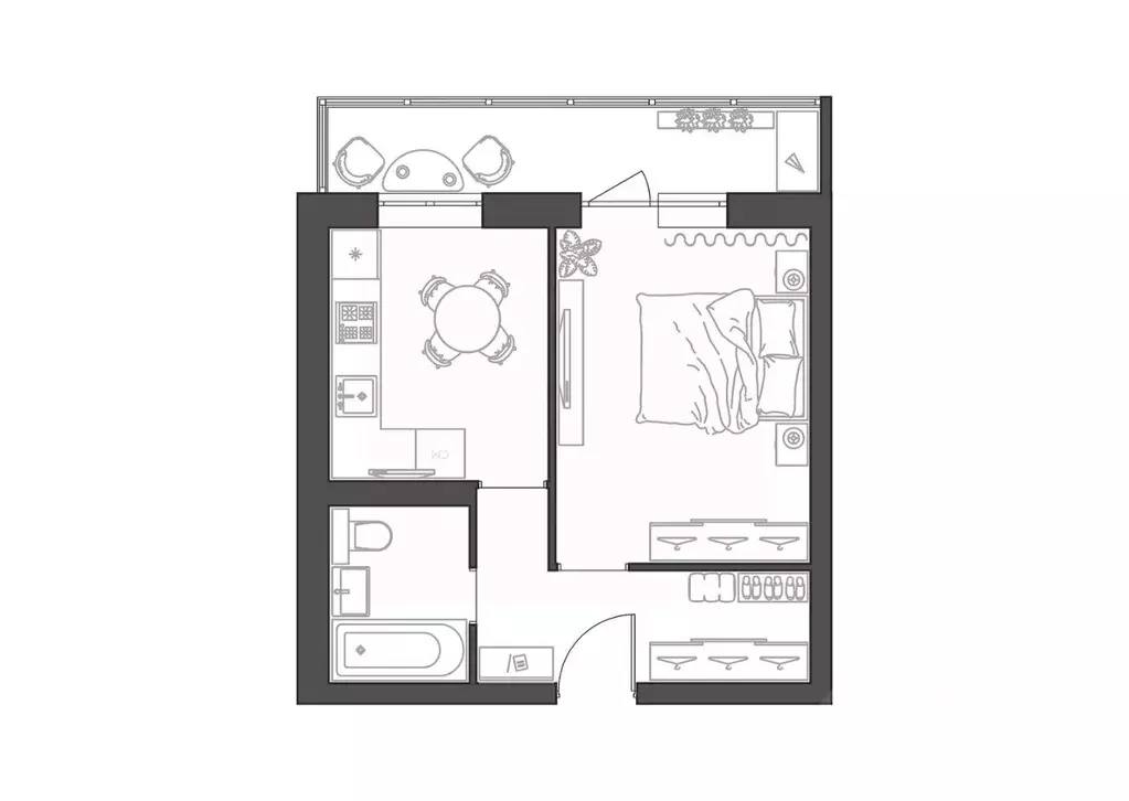 1-к кв. Волгоградская область, Волгоград Квартал жилой комплекс (34.39 ... - Фото 1