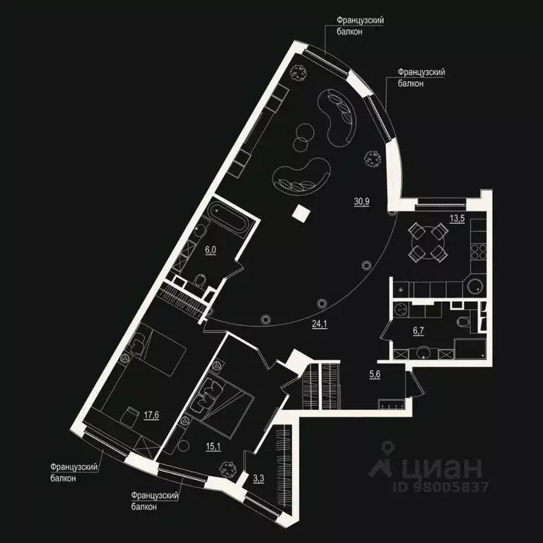 4-к кв. Тюменская область, Тюмень ул. Щербакова, 2к6 (122.8 м) - Фото 0