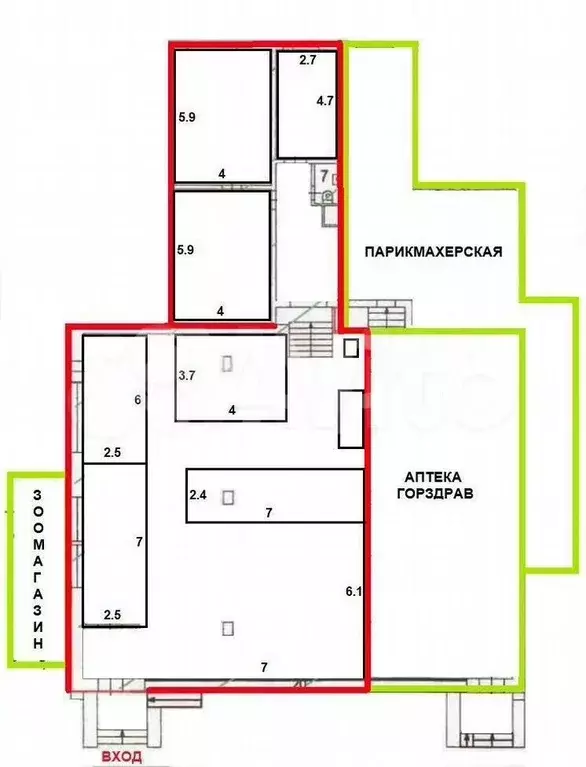 Помещение свободного назначения 70 м2 - Фото 0