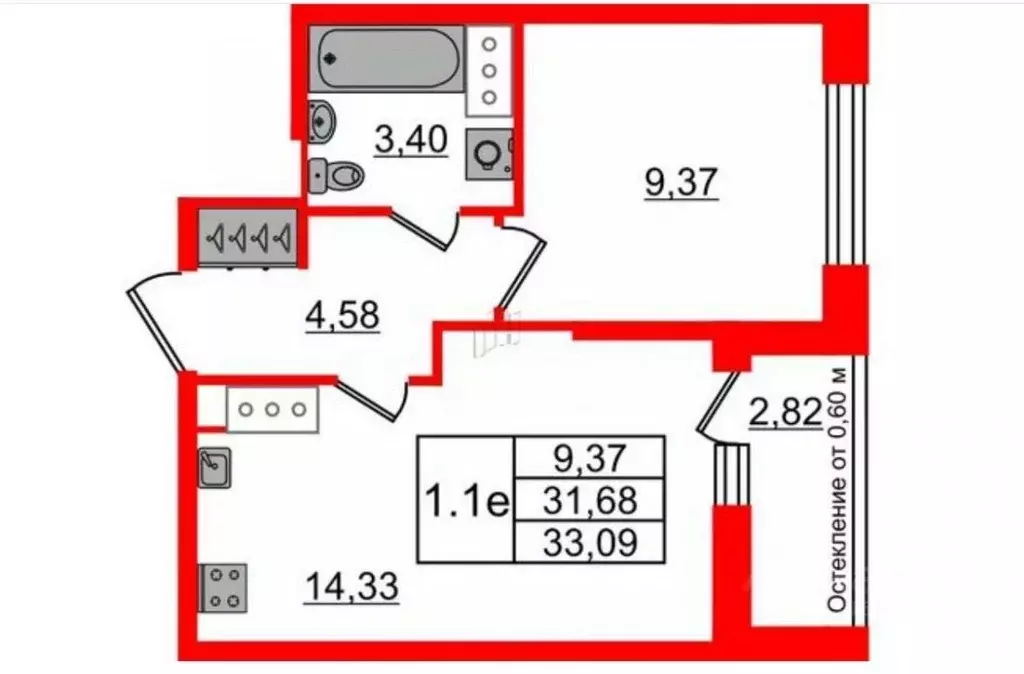 1-к кв. Ленинградская область, Всеволожский район, Свердловское ... - Фото 1