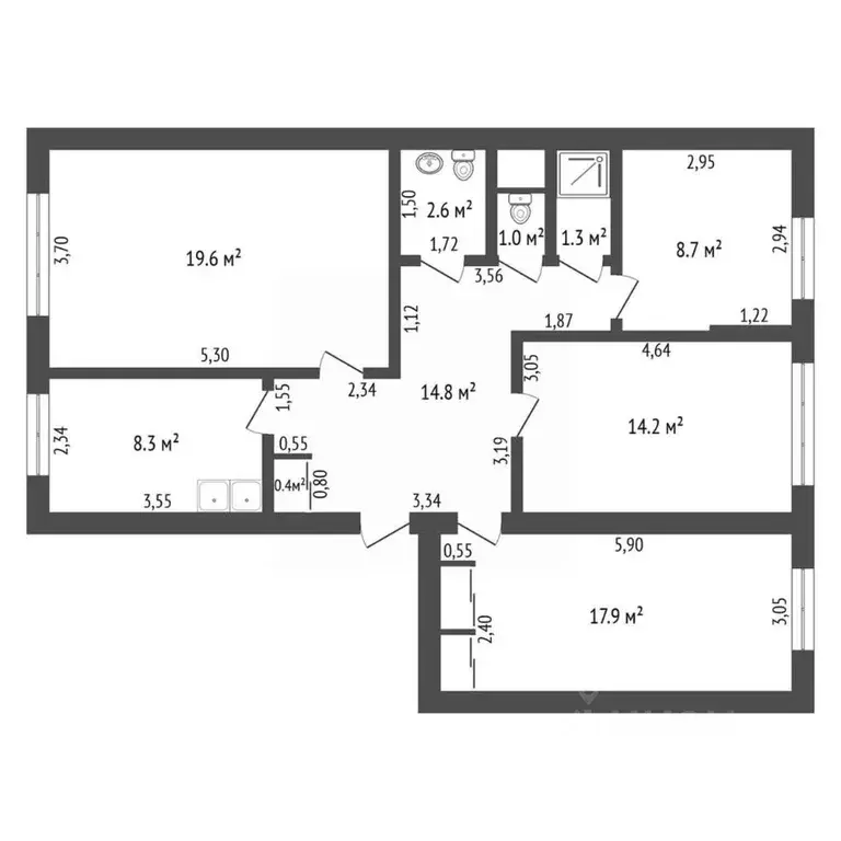 Комната Амурская область, Бурейский муниципальный округ, Новобурейский ... - Фото 2