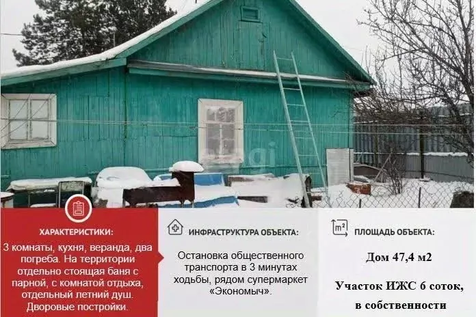 Дом в Хабаровский край, Хабаровск Украинский пер., 7 (47 м) - Фото 2