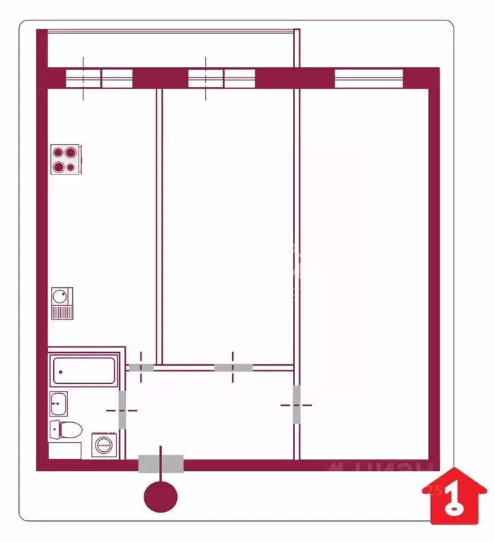 2-к кв. Омская область, Омск ул. Перелета, 27 (64.8 м) - Фото 2