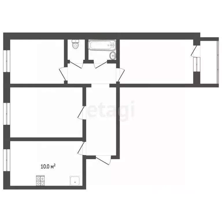 3-к кв. Тюменская область, Тюменский муниципальный округ, с. Успенка ... - Фото 2