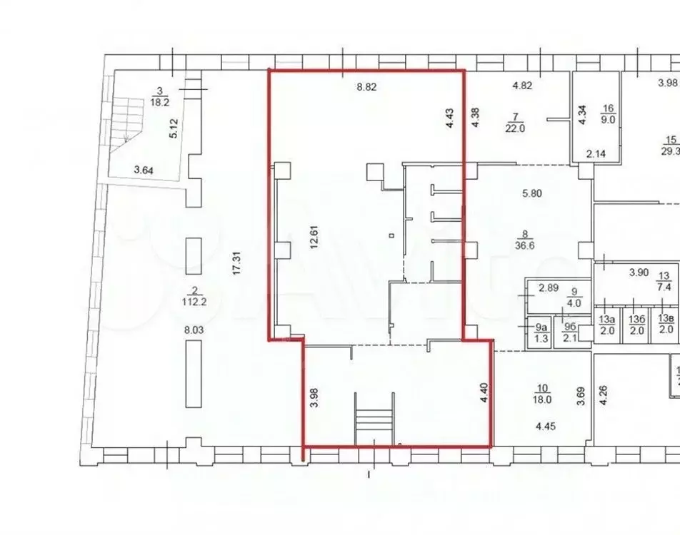 Аренда помещения (ПСН) 146.5 м2 м. Тульская в юао - Фото 0