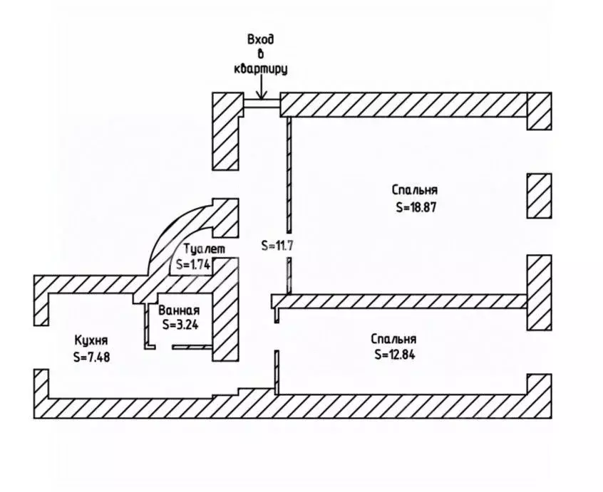 2-к кв. Санкт-Петербург Ковенский пер., 26 (55.0 м) - Фото 2