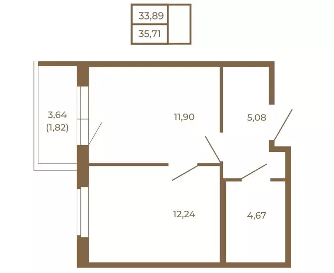 1-комнатная квартира: Сертолово, ЖК Новая История (35.71 м) - Фото 2