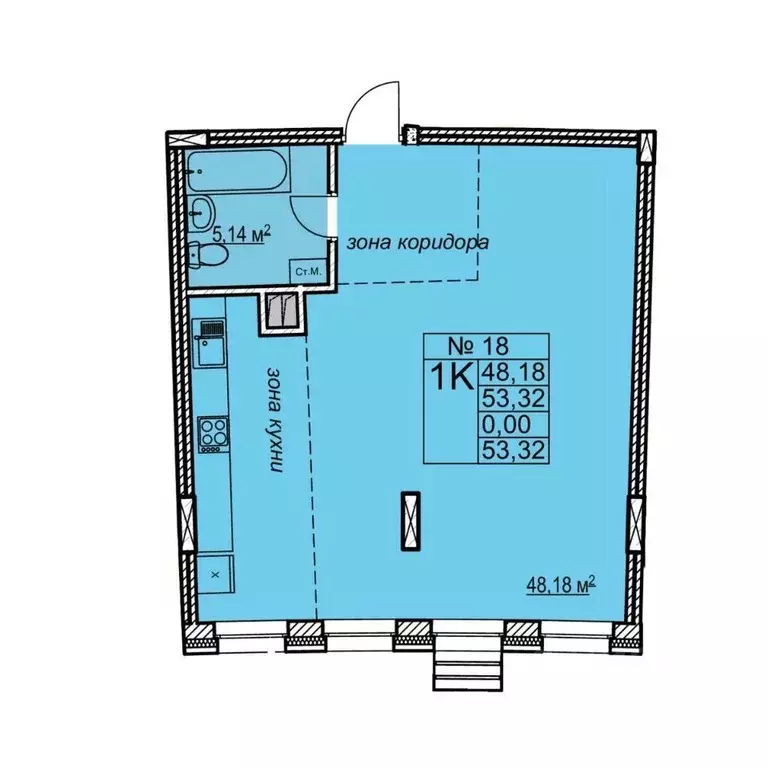 1-к кв. Нижегородская область, Нижний Новгород Алексеевская ул., 27 ... - Фото 1