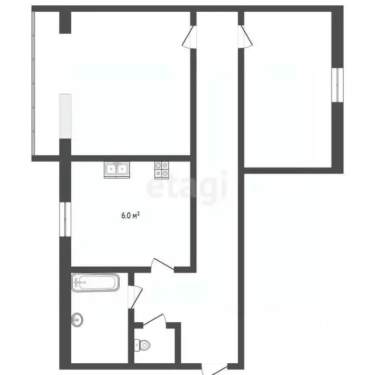 2-к кв. Ставропольский край, Пятигорск ул. Пальмиро Тольятти (47.0 м) - Фото 2