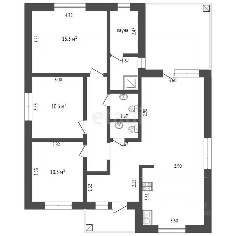 Дом в Тюменская область, Тюменский муниципальный округ, с. Гусево ул. ... - Фото 2