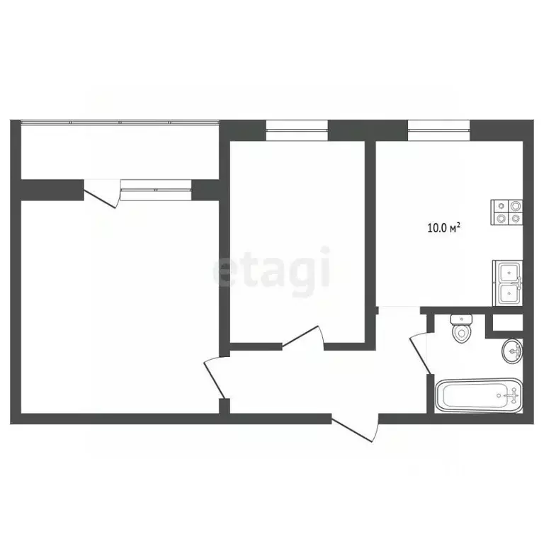 2-к кв. Калининградская область, Черняховск Ленинградская ул., 24к4 ... - Фото 1