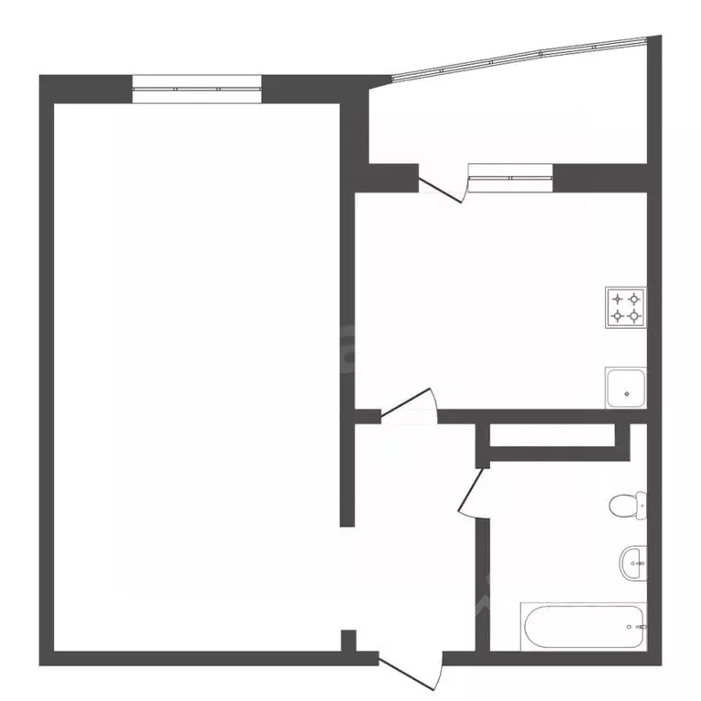1-к кв. Тюменская область, Тюменский муниципальный округ, д. Дударева ... - Фото 1