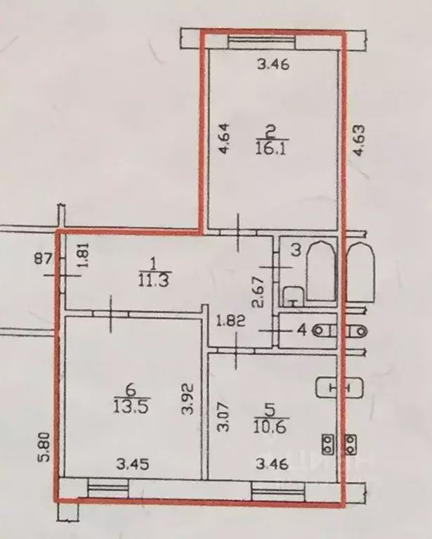 2-к кв. Санкт-Петербург Яхтенная ул., 10К3 (55.1 м) - Фото 1