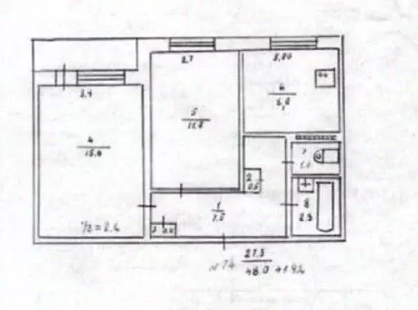 2-к кв. Коми, Усинск Приполярная ул., 10А (48.0 м) - Фото 1