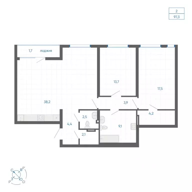2-к кв. Свердловская область, Екатеринбург ул. Вильгельма де Геннина, ... - Фото 1