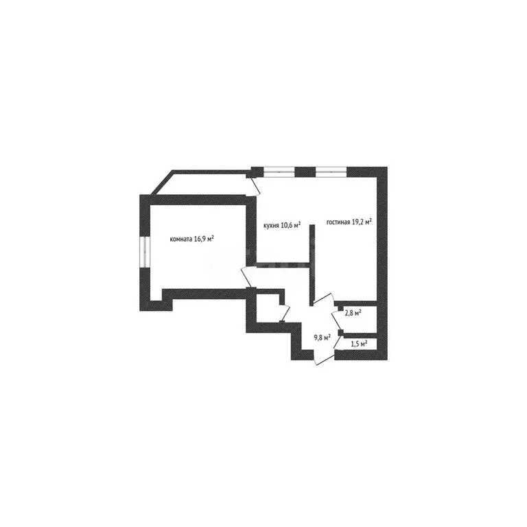 2-комнатная квартира: Нефтекамск, улица Ленина, 45А (62.6 м) - Фото 1