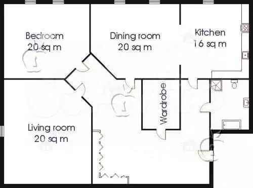 3-к. квартира, 110 м, 4/4 эт. - Фото 0