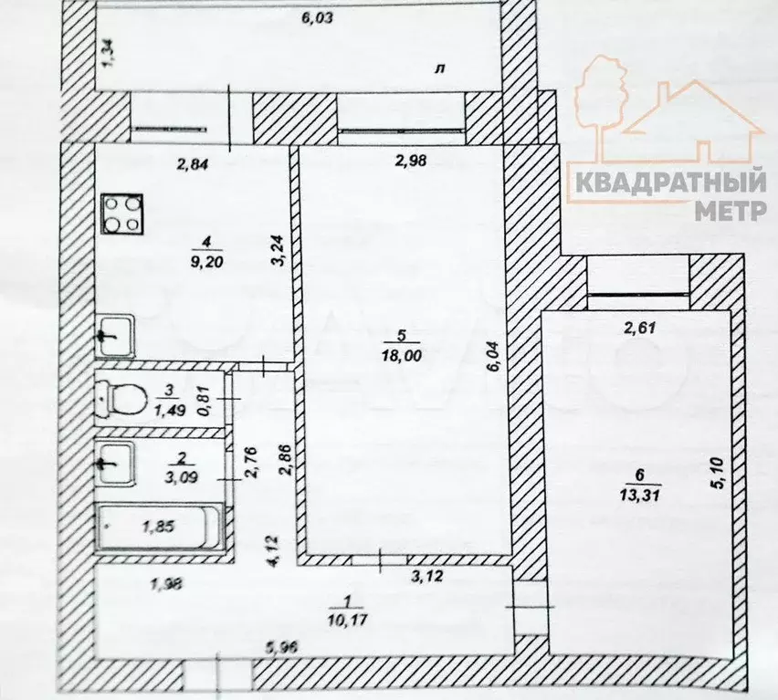 2-к. квартира, 58 м, 3/10 эт. - Фото 0