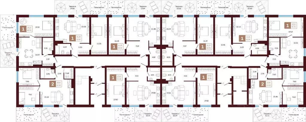 1-к кв. Башкортостан, Иглинский район, с. Акбердино  (52.94 м) - Фото 2
