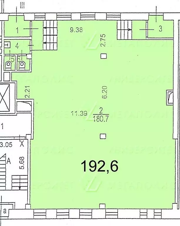Помещение свободного назначения (192 м) - Фото 1