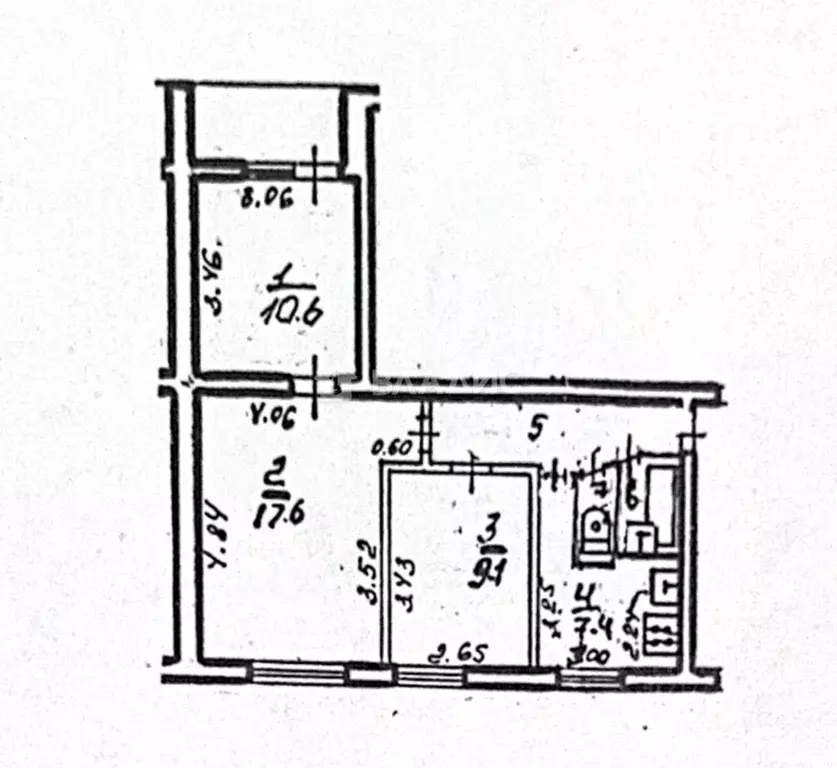 3-к кв. Воронежская область, Воронеж ул. 60-й Армии, 15 (54.2 м) - Фото 2