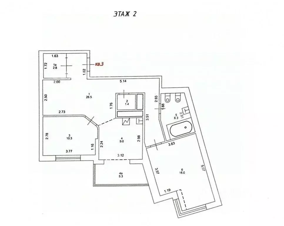 2-к кв. Москва ул. Академика Виноградова, 1 (75.2 м) - Фото 1