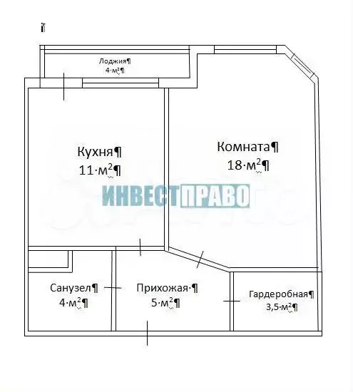 1-к. квартира, 41,3 м, 1/3 эт. - Фото 0