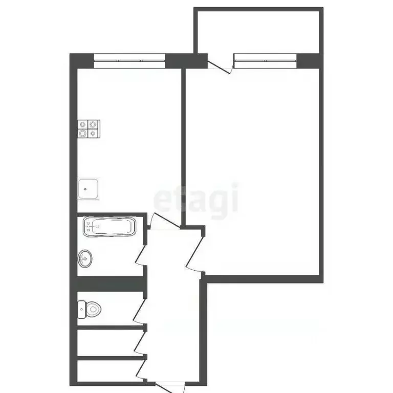 1-к кв. Удмуртия, Ижевск ул. Имени Татьяны Барамзиной, 46 (35.3 м) - Фото 2