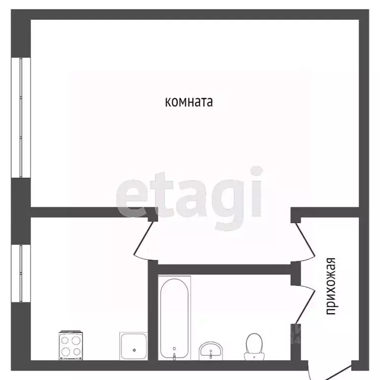 1-к кв. Челябинская область, Челябинск ул. Бажова, 50Б (31.8 м) - Фото 2