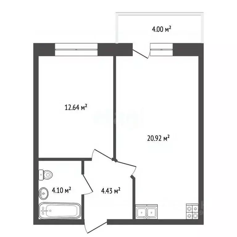 1-к кв. Ярославская область, Ярославль Красноборская ул., 38к2 (35.0 ... - Фото 2