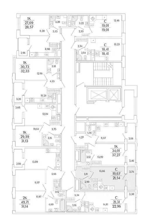 Студия Санкт-Петербург ул. Фучика, 12к2Г1 (21.54 м) - Фото 1