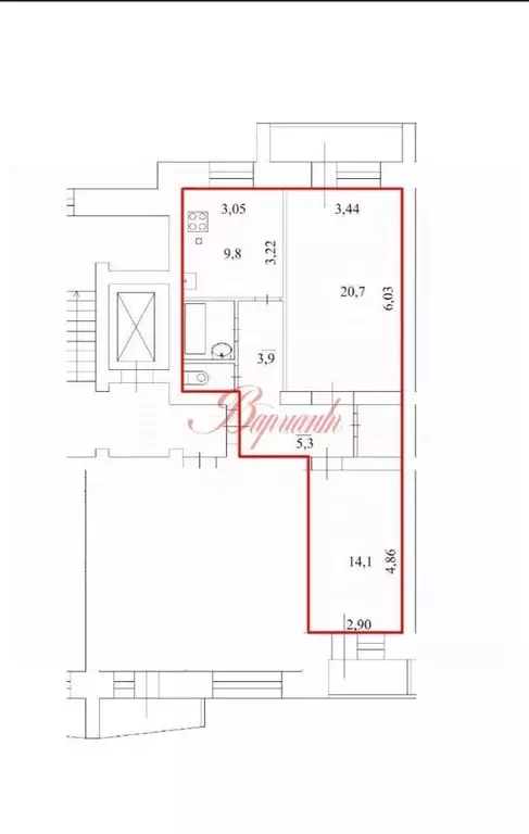 2-к кв. Архангельская область, Северодвинск просп. Бутомы, 30 (59.9 м) - Фото 2